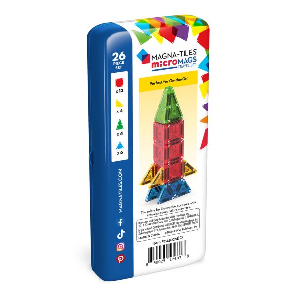 Magna-Tiles MicroMAGS 26-Piece Travel Set part of our  collection