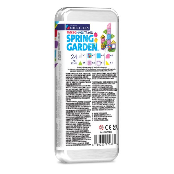 Magna-Tiles MicroMAGS Spring Garden 24-Piece Travel Set available at Blossom