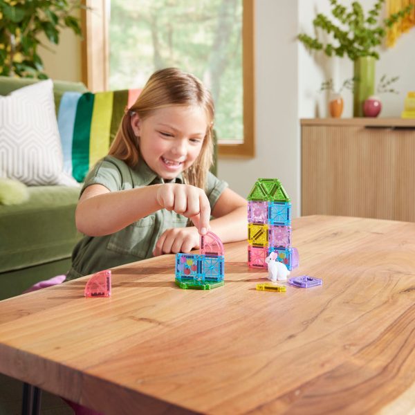 MicroMAGS Spring Garden 24-Piece Travel Set made by Magna-Tiles