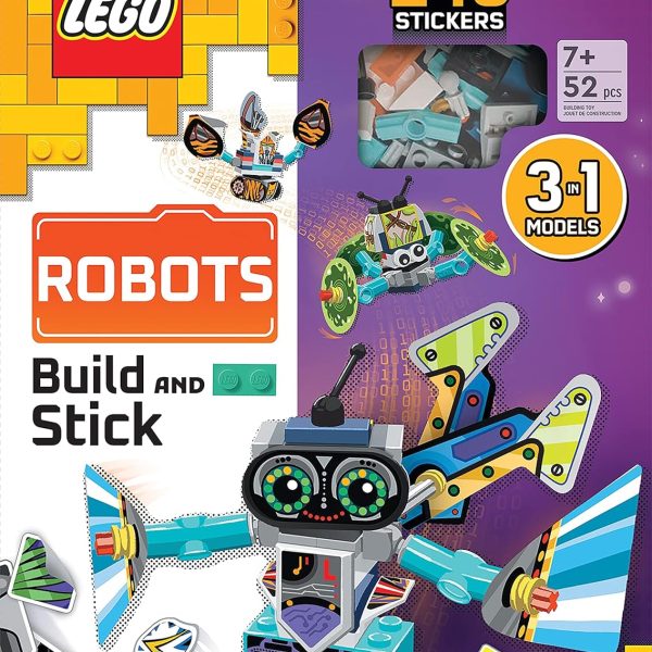 Sourcebooks LEGO Books Build and Stick: Robots Hardcover Sourcebooks LEGO Books Build and Stick: Robots Hardcover