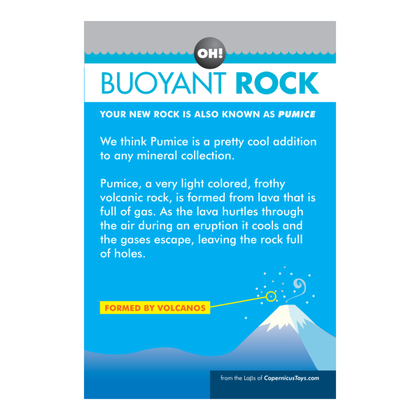 Buoyant Rock Pumice Collectible Science Demo from Copernicus Toys
