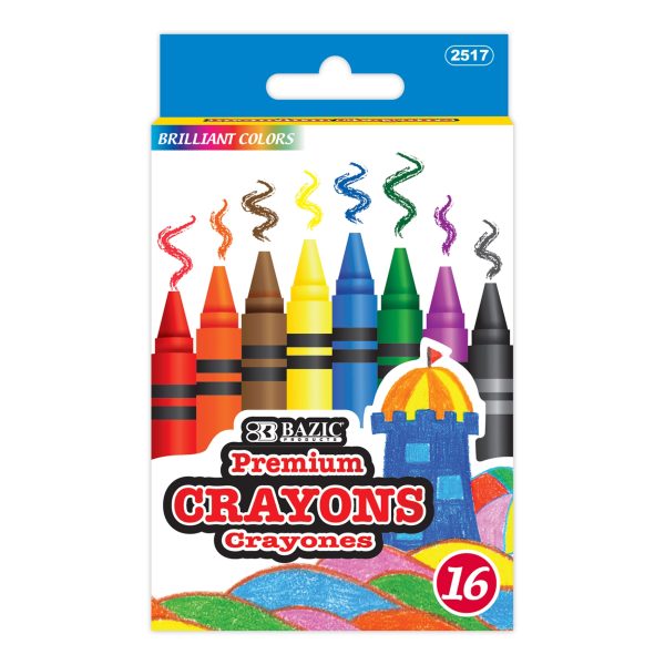 Bazic Premium Crayons 16 Color
