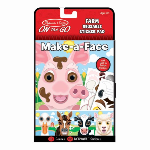 Melissa & Doug Make-a-Face Farm Reusable Sticker Pad Melissa & Doug Make-a-Face Farm Reusable Sticker Pad