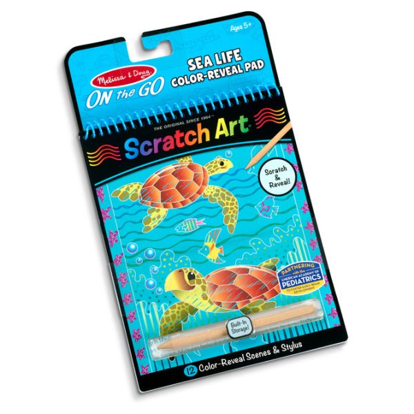 Melissa & Doug On the Go Scratch Art Color Reveal Pad – Sea Life Melissa & Doug On the Go Scratch Art Color Reveal Pad - Sea Life