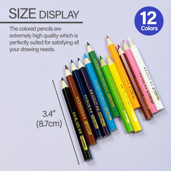 Bazic 12 Mini Colored Pencils