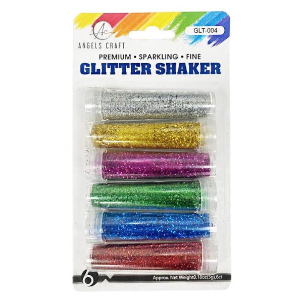 Angels Craft Glitter Shakers 6g in Asstd Primar Colors