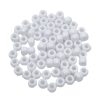 Pony Beads in White 6x9mm from Angels Craft