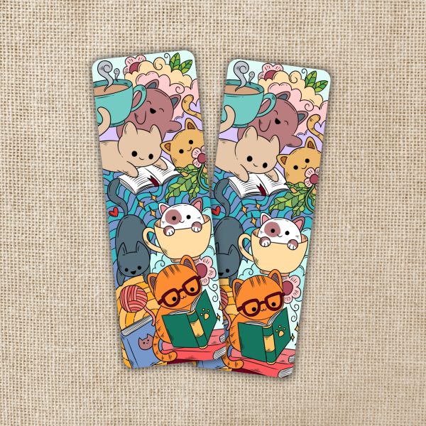 Kingdom of Threads Reading Cat Pile Bookmark Kingdom of Threads Reading Cat Pile Bookmark