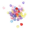Angels Craft Heartshape Translucent Letter Beads 11mm