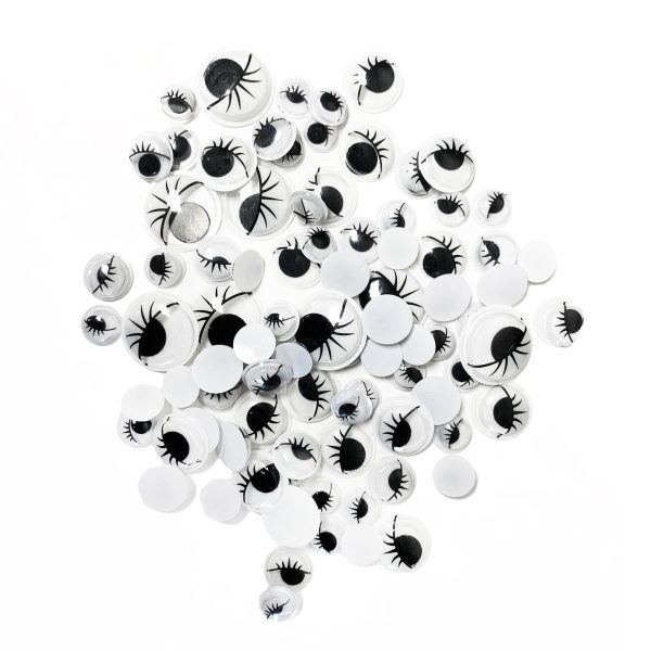 Angels Craft Googly Eyes with Eyelashes in Assorted Sizes Angels Craft Googly Eyes with Eyelashes in Assorted Sizes