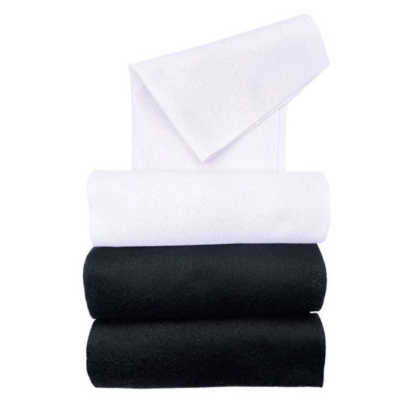 Angels Craft Felt Sheet White & Black Sheet 4pc/pk