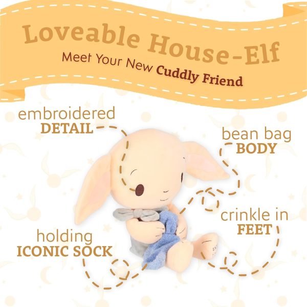 Harry Potter Dobby Plush Holding Sock made by Kids Preferred