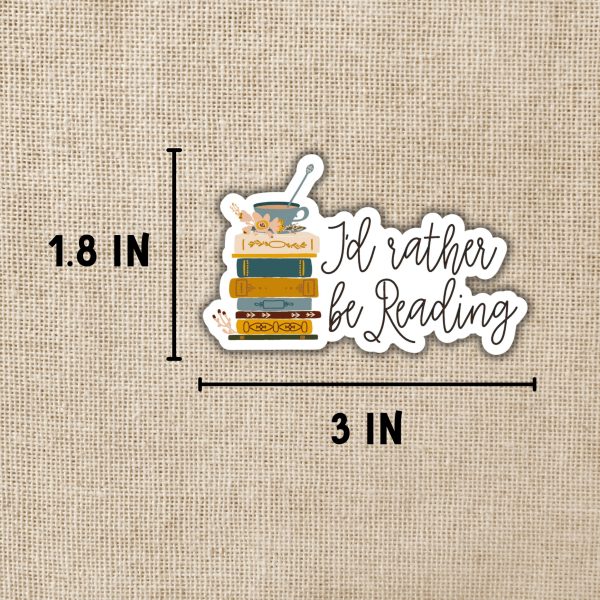 I'd Rather Be Reading Sticker from Kingdom of Threads