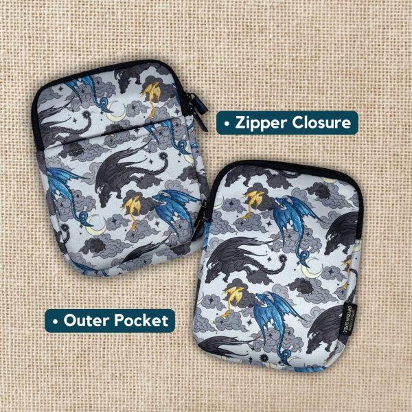 Dragon Trio E-reader Pouch From Fourth Wing made by Kingdom of Threads