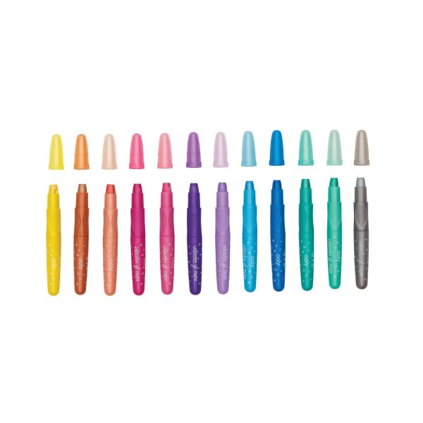 Rainbow Sparkle Metallic Watercolor Gel Crayons – Set of 12 made by OOLY Rainbow Sparkle Metallic Watercolor Gel Crayons - Set of 12 made by OOLY