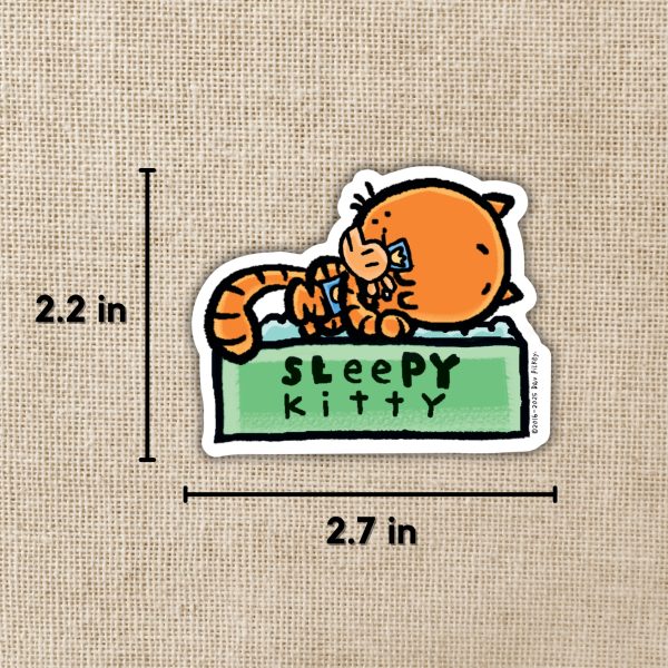 Sleepy Kitty Sticker From Dog Man from Kingdom of Threads