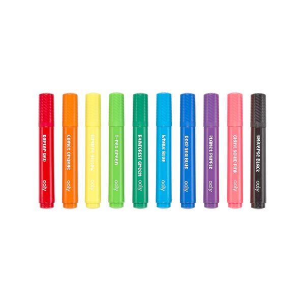 Big Bright Brush Markers Set of 10 from OOLY