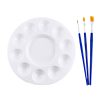 Angels Craft Round Paint Palette with Brushes