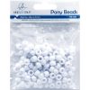 Angels Craft Pony Beads in White 6x9mm