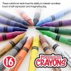 Arts & Crafts Premium Crayons 16 Color