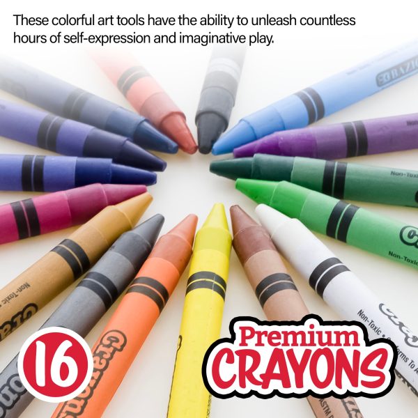 Arts & Crafts Premium Crayons 16 Color