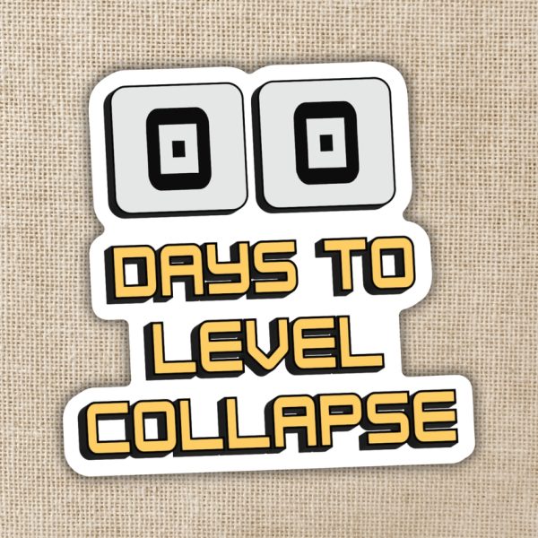 Kingdom of Threads Days to Level Collapse | Dungeon Crawler Carl Sticker Kingdom of Threads Days to Level Collapse | Dungeon Crawler Carl Sticker