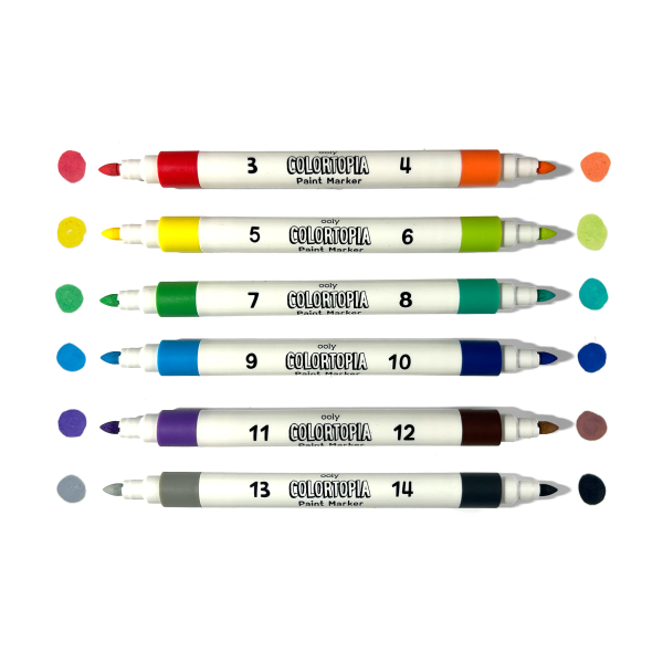 Colortopia Color by Number Paint Marker Kit - Epic Adventure made by OOLY