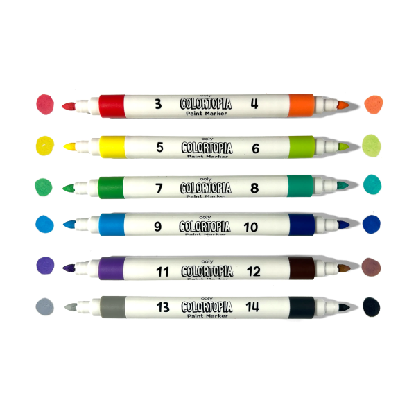 Colortopia Color by Number Paint Marker Kit - Epic Adventure made by OOLY