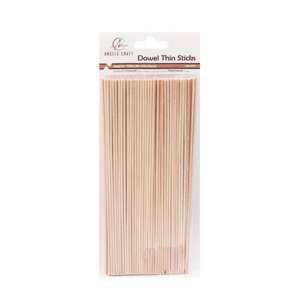 Dowel Sticks 2mm x 8in Natural from Angels Craft