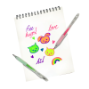 OOLY Jelly Gloss Neon Multi-Surface Deco Gel Pens Set of 6 Toys