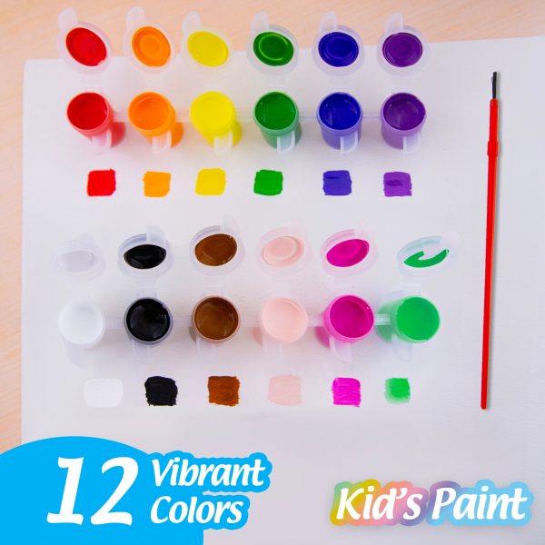 Kid's Paint with Brush 12 Colors from Bazic