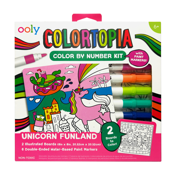 OOLY Colortopia Paint Marker By Number Kit - Unicorn Funland