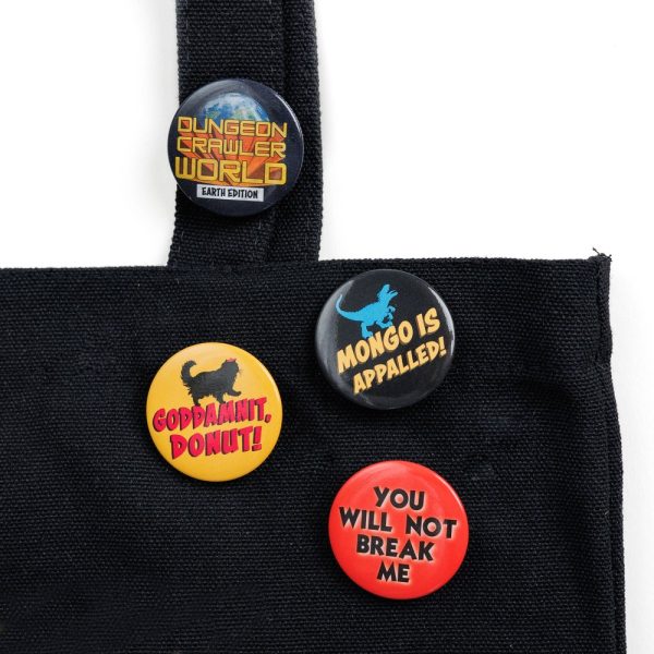 Dungeon Crawler Carl Button Pin Set Dungeon Crawler Carl made by Kingdom of Threads