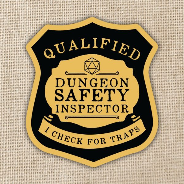 Kingdom of Threads Dungeon Safety Inspector Sticker Kingdom of Threads Dungeon Safety Inspector Sticker