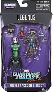 images (3) Marvel Legends Rocket Raccoon & Groot BAF Mantis