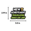 New Achievement Trailblazing Crazy Cat Lady Sticker Dungeon Crawler Carl from Kingdom of Threads