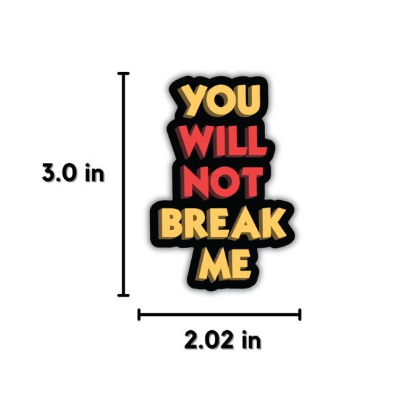 You Will Not Break Me Sticker Dungeon Crawler Carl from Kingdom of Threads