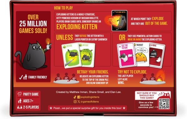 ASMODEE Exploding Kittens Original Edition Card Game available at Blossom