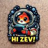 Queen Anne Chonk & Co Hi Zev Vinyl Sticker