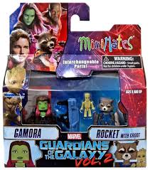images (38) Diamond Select Toys Gamora & Rocket With Groot Mini Mates