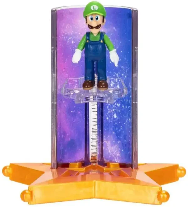 JAKKS Pacific The Super Mario Galaxy Movie Feature Figure Wave 1 Luigi 1.5 Inch