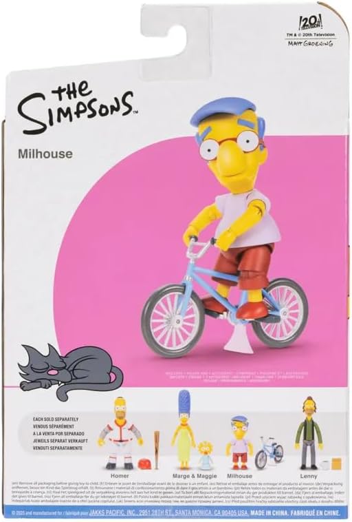 JAKKS Pacific The Simpsons 5 Inch Milhouse FIgure Wave 3 part of our  collection