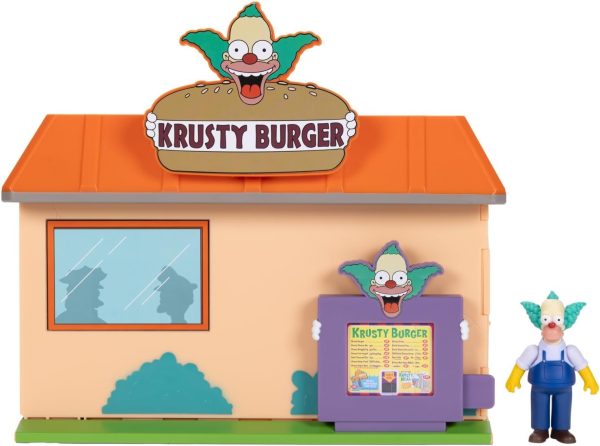 JAKKS Pacific The Simpsons Krusty Burger Diorama Playset 2.5 Inch