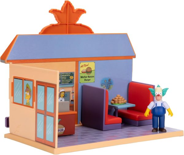 JAKKS Pacific The Simpsons Krusty Burger Diorama Playset 2.5 Inch Toys