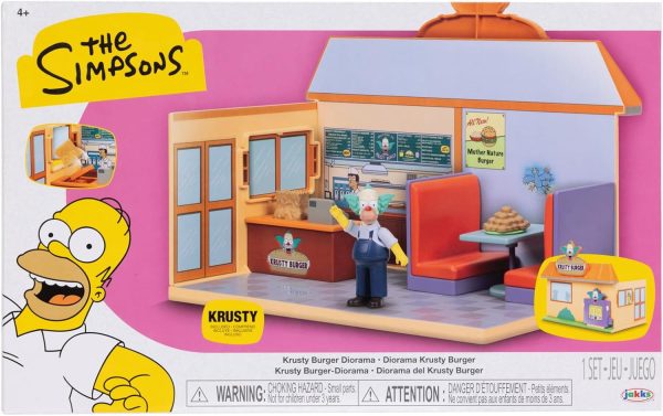 JAKKS Pacific The Simpsons Krusty Burger Diorama Playset 2.5 Inch part of our  collection