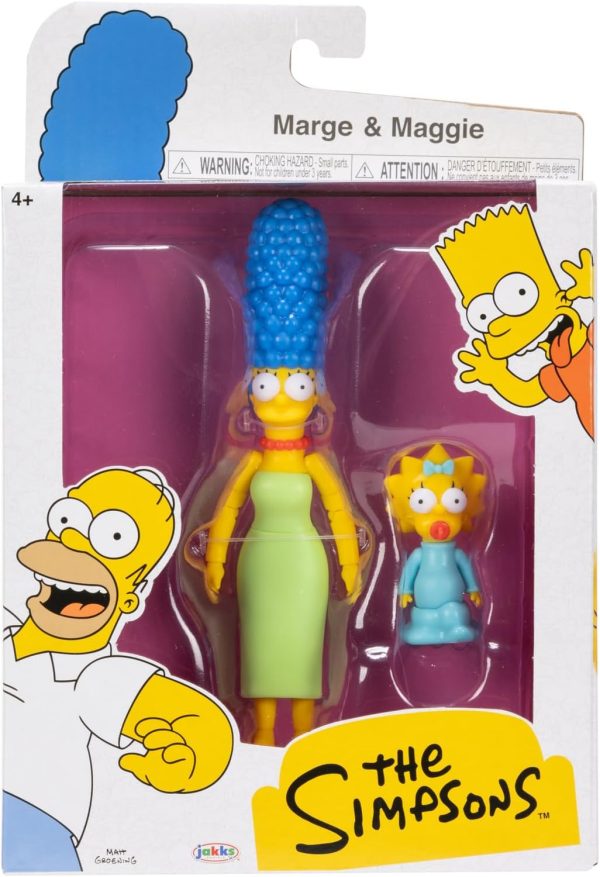 JAKKS Pacific The Simpsons 5 Inch Marge & Maggie Figures Wave 3 Toys