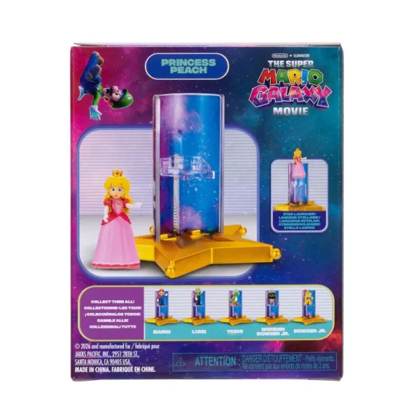The Super Mario Galaxy Movie Feature Figure Wave 1 Princess Peach 1.5 Inch made by JAKKS Pacific