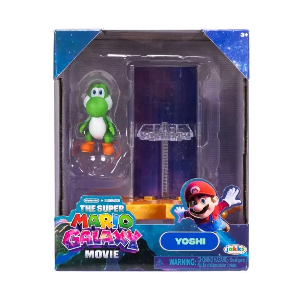The Super Mario Galaxy Movie Feature Figure Wave 1 Yoshi 1.5 Inch from JAKKS Pacific