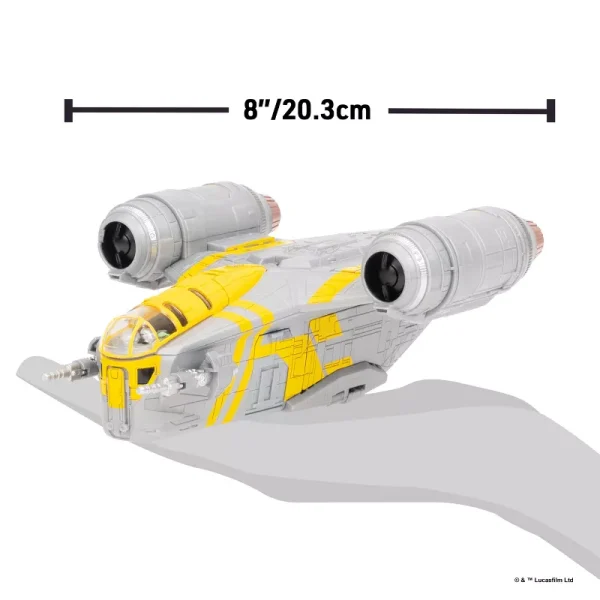 Star Wars Micro Galaxy Squadron The Mandalorian and Grogu The Razor Crest Set made by Jazwares