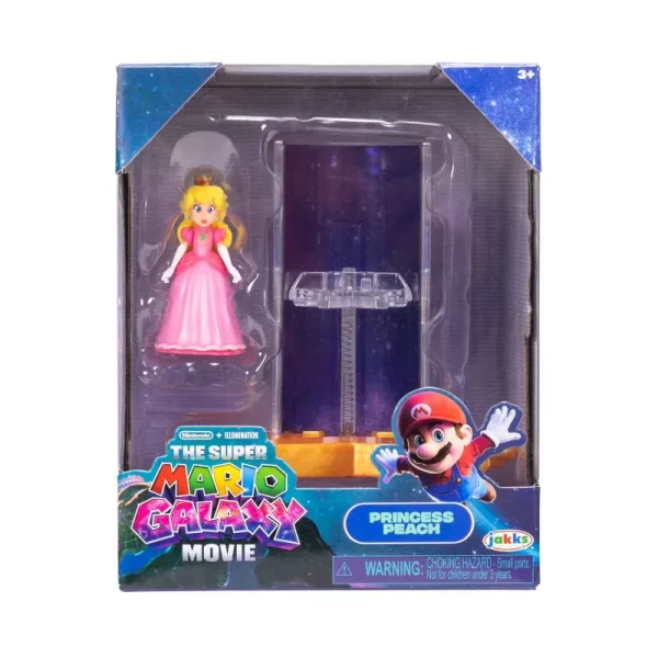 The Super Mario Galaxy Movie Feature Figure Wave 1 Princess Peach 1.5 Inch from JAKKS Pacific